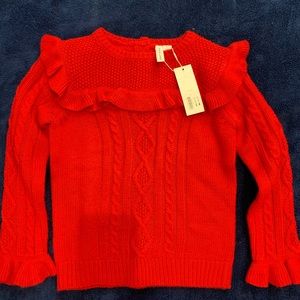Janie and Jack Girls Red Sweater